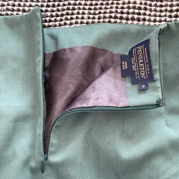 Pendleton Wool Vintage High Waist Straight Pencil Skirt - Picture 2 of 5